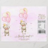 Meisje Beer Baby Shower Chipzak Verpakking Flyer (Voorkant)