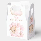 Meisje Beer Baby shower Gable Favor Box Bedankdoosjes (Geopend)