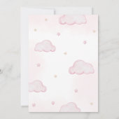 Meisje Beer Hete Luchtballon Baby shower Kaart (Achterkant)