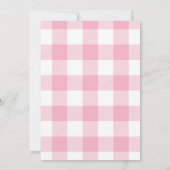 Meisje Beer Roze Baby shower Invitation Kaart (Achterkant)