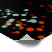 Meisje beluistert muziek hoofdtelefoon Neon Colors Poster (Hoek)