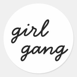 meisje bende schattige moderne feministische meisj ronde sticker