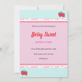Meisje Berry Sweet Party Flat Dank je Kaart