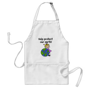 Meisje Bescherm Onze Aarde T-shirts en Cadeaus Standaard Schort