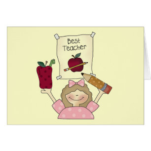 Meisje beste leerkrachten overhemden en cadeaus