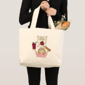 Meisje beste leraar grote tote bag (Voorkant (product))