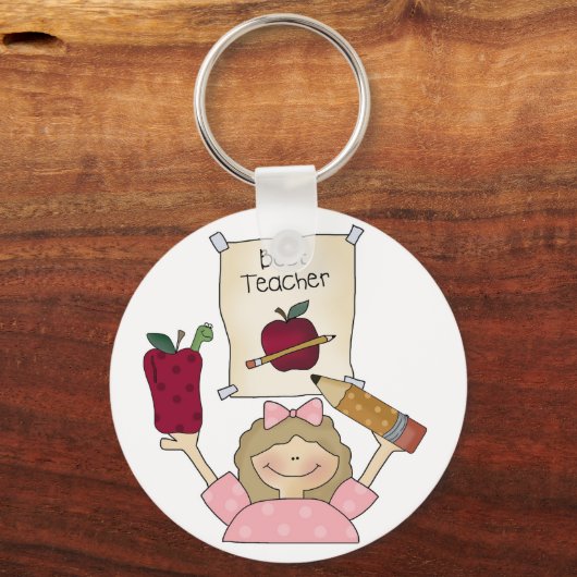 Meisje beste leraar sleutelhanger (Voorkant)