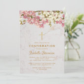 Meisje Bevestiging Bloemen Kruis Roze Orchideeën M Kaart (Staand voorkant)