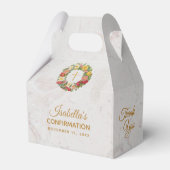 Meisje bevestiging kruis Roos krans marmer bloemen Bedankdoosjes (Achterkant)