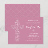 Meisje Bevestiging Religieuze Uitnodiging Kaart (Voorkant / Achterkant)