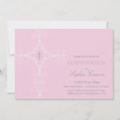 Meisje Bevestiging Uitnodiging met Elegant Kruis (Voorkant)