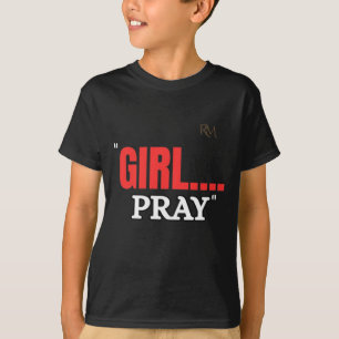 Meisje Bid T-Shirt Christelijk shirt gebaseerd o