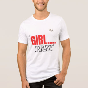 Meisje Bid T-Shirt   Christelijk T-Shirt Gebaseerd