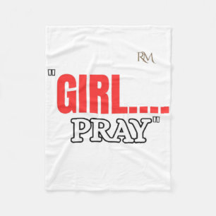 Meisje Bid T-Shirt Christelijk T-Shirt Gebaseerd Fleece Deken