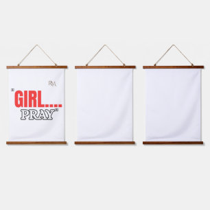 Meisje Bid T-Shirt Christelijk T-Shirt Gebaseerd Hangend Wandkleed