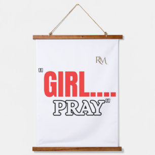 Meisje Bid T-Shirt Christelijk T-Shirt Gebaseerd Hangend Wandkleed