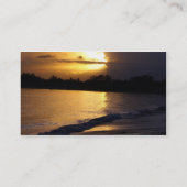 Meisje bidden op het strand Visitekaartje (Achterkant)