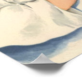 Meisje bidt aan Jezus Christus, beddengoed Poster (Hoek)