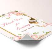 Meisje bidt goud Eerste Heilige Communie Dank u Poster (Hoek)