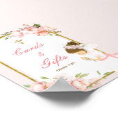 Meisje bidt Goud Eerste Heilige Communie Kaart & C Poster (Hoek)