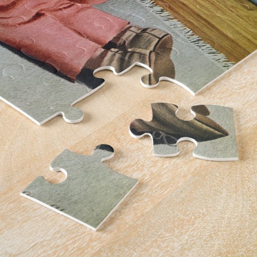 Meisje bidt in Bedtime, het gebed van de Heer Legpuzzel (Zijkant)