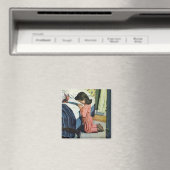 Meisje bidt in Bedtime, het gebed van de Heer Magneet (Insitu (Vaatwasser))