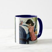 Meisje bidt in Bedtime, het gebed van de Heer Mok (Voorkant rechts)