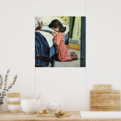 Meisje bidt in Bedtime, het gebed van de Heer Poster (Keuken)
