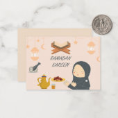 Meisje bidt ramadan Wenskaarten Notitiekaartje (Voorkant / Achterkant in situ)