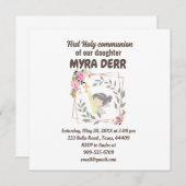 Meisje bidt tot jesuskruis eerste communie (Voorkant / Achterkant)