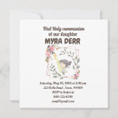 Meisje bidt tot jesuskruis eerste communie (Voorkant)