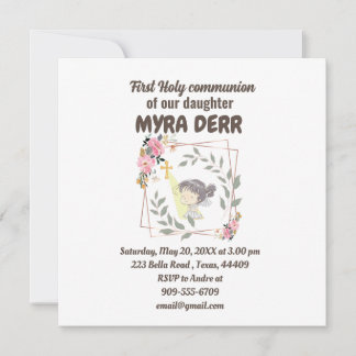 Meisje bidt tot jesuskruis eerste communie