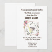 Meisje bidt tot jesuskruis eerste communie kaart (Voorkant / Achterkant)