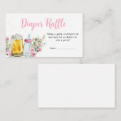 Meisje Bierbrouwen en Flessenluier Raffle Informatiekaartje (Voorkant / Achterkant)