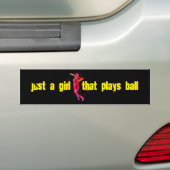 Meisje bij Bat Bumpersticker (Op auto)