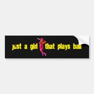 Meisje bij Bat Bumpersticker