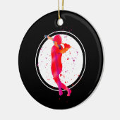 Meisje bij Bat Keramisch Ornament (Links)