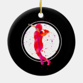 Meisje bij Bat Keramisch Ornament (Achterkant)