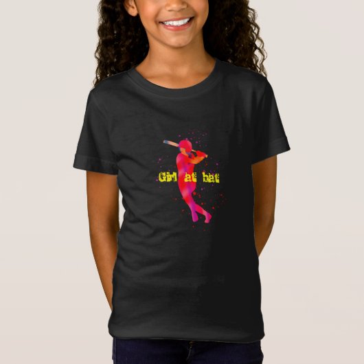 Meisje bij Bat T-shirt (Voorkant)