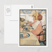  meisje bij Breakfast van Jessie Willcox Smith Briefkaart (Voorkant / Achterkant)