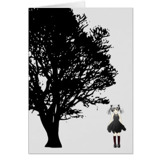 Meisje bij de boom