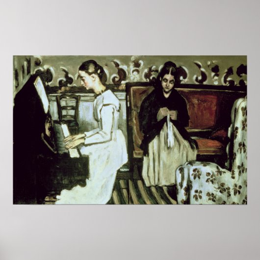 Meisje bij de Piano, 1868-69 Poster (Voorkant)