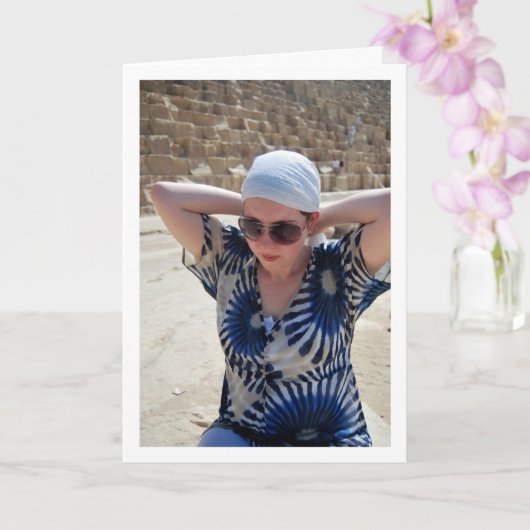 Meisje bij de Piramides van Gizeh Kaart (Orchidee)