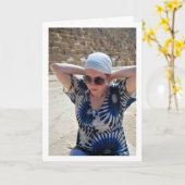 Meisje bij de Piramides van Gizeh Kaart (Gele Bloem)