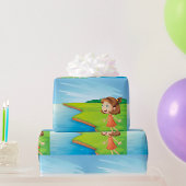 Meisje bij de rivier cadeaupapier