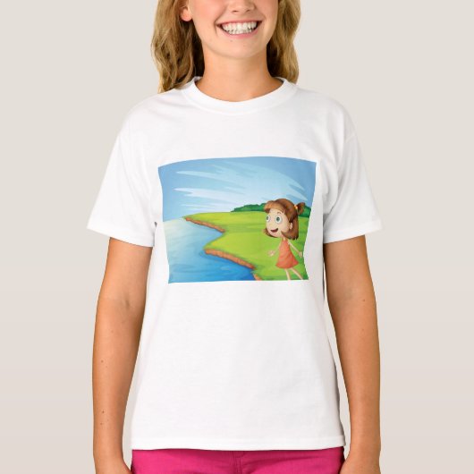 Meisje bij de rivier t-shirt (Voorkant)