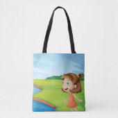Meisje bij de rivier tote bag (Voorkant)