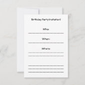 Meisje bij een feest. kaart (Achterkant)