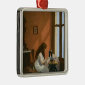 Meisje bij een naaimachine (Edward Hopper) Metalen Ornament (Rechts)