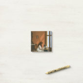 Meisje bij een naaimachine (Edward Hopper) Post-it® Notes (Op bureau)